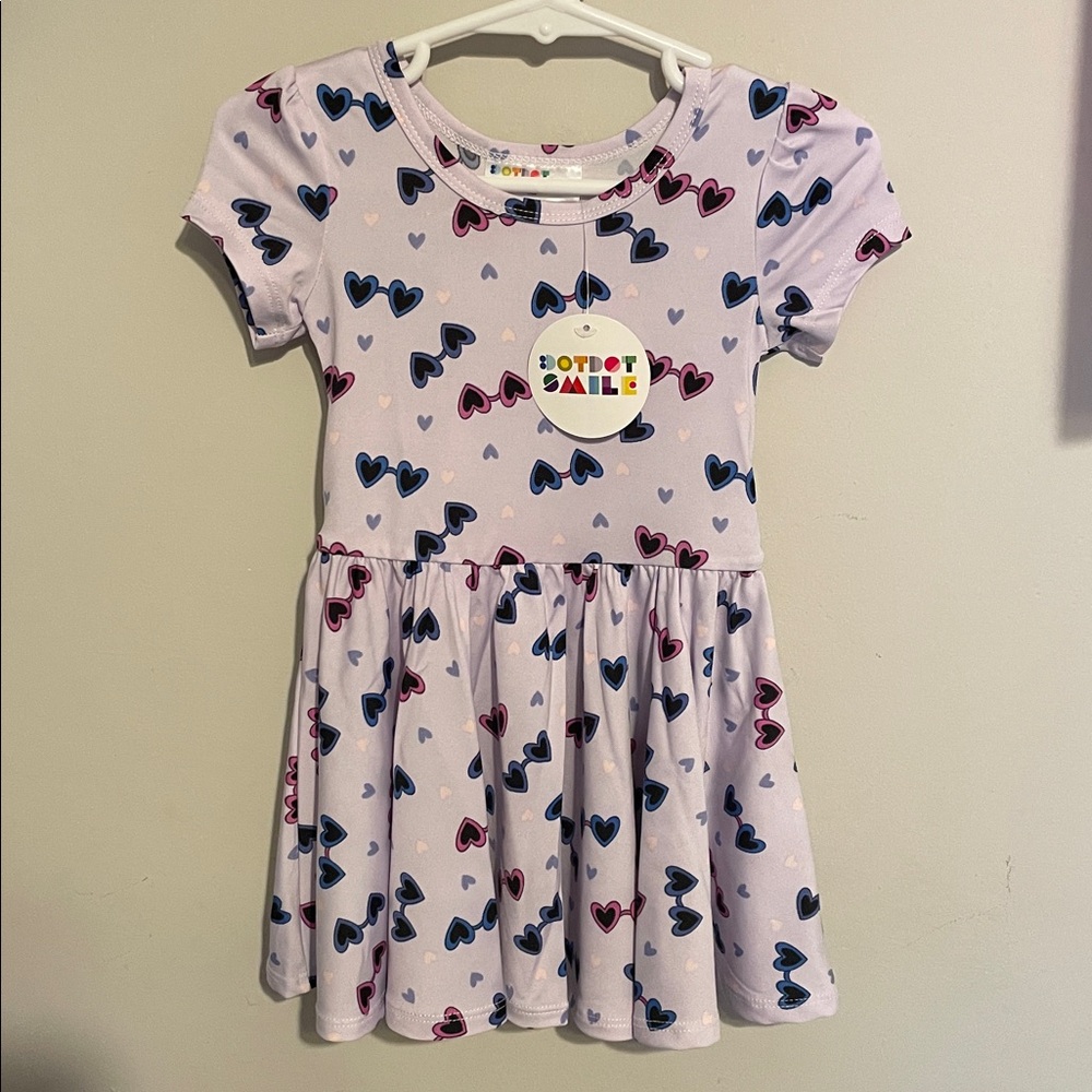Dot Dot Smile baby dress Valentine’s Day heart 12/24 month